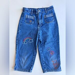 Vintage Winnie The Pooh Jeans Cropped Girls (10/12) L